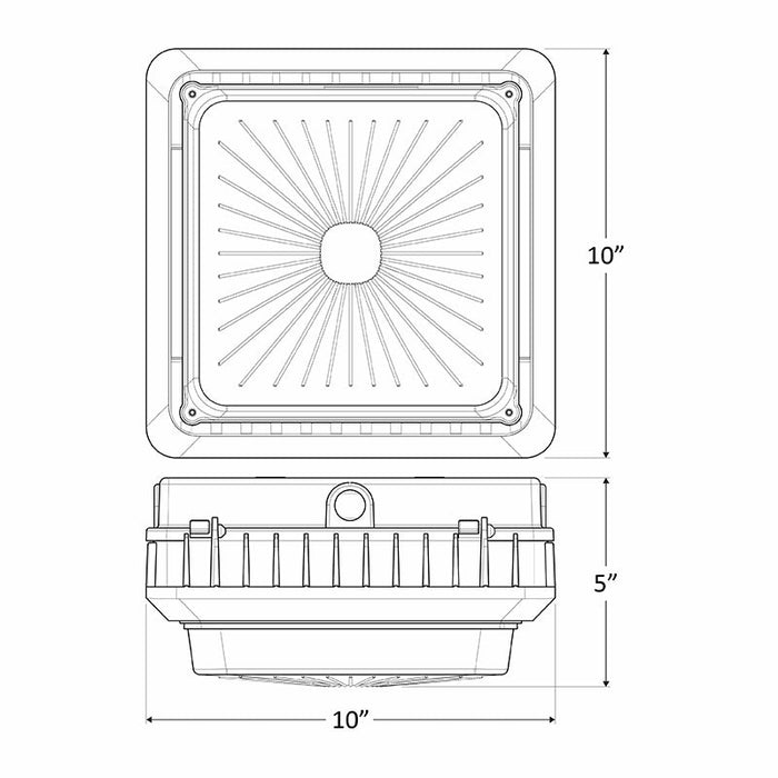 Luz LED para garaje/marquesina Westgate CGL de 75 W