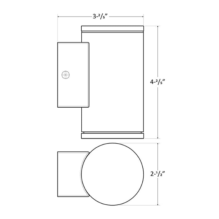 Westgate WMC2 3" 5W LED Outdoor Cylinder Lights, Multi-CCT, Down Light, 12V