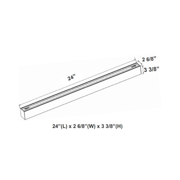 Luz lineal LED conectable Westgate SCX de 2 pies y 20 W, CCT, con rejilla