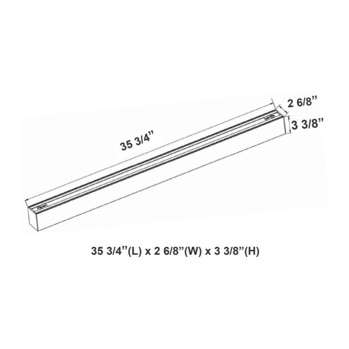 Westgate SCX 3FT 30W LED Linkable Linear Light, CCT, Regressed
