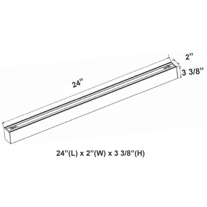 Westgate SCX2 2FT 20W LED Linkable Linear Light, CCT