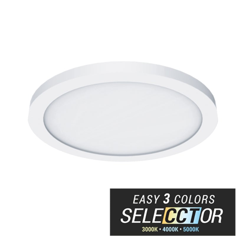 Elite RL791 7" Round Slim Surface Mount, 3CCT Selectable, 900 Lumens, 120V