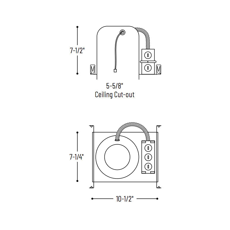 Nora NHIC-5LMRAT 5" IC Air-Tight Dedicated New Construction Housing