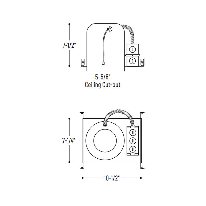 Nora NHIC-5LMRAT 5" IC Air-Tight Dedicated New Construction Housing