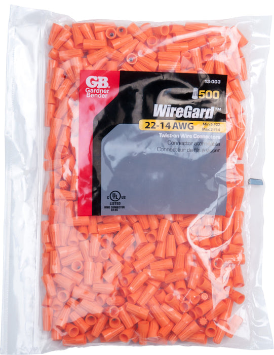 Gardner Bender 13-003 WireGard High Performance Twist-on Wire Connector (500/Bag)