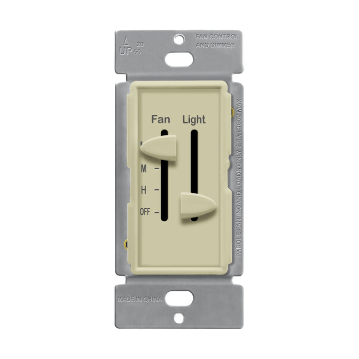 Enerlites 17001-F3 Single-Pole 3-Speed Control and LED Dimmer Slider