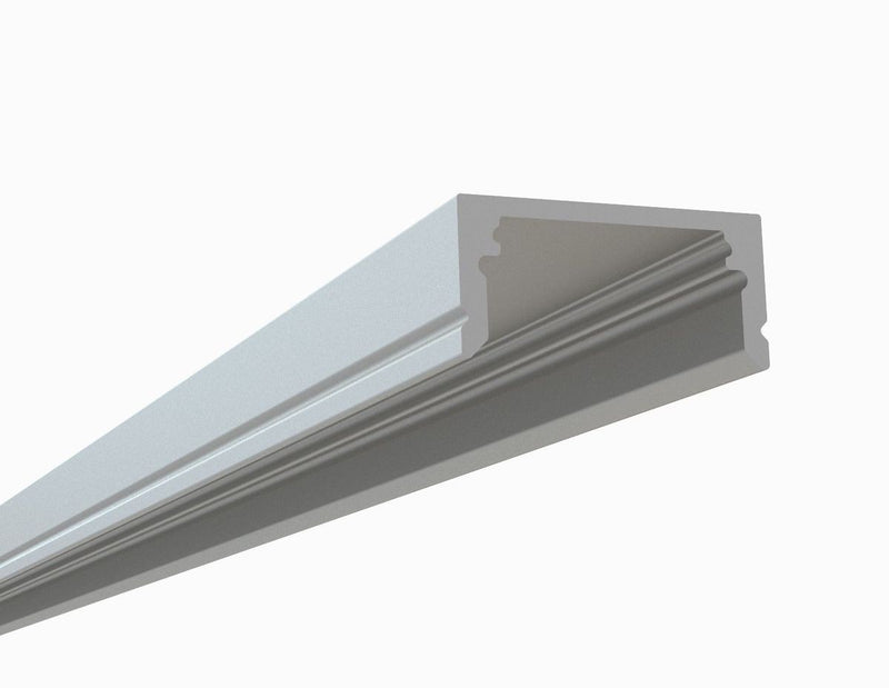 Alberko 1971ASL Surface Mount White Slimline Low Profile LED Channel, 8 Ft