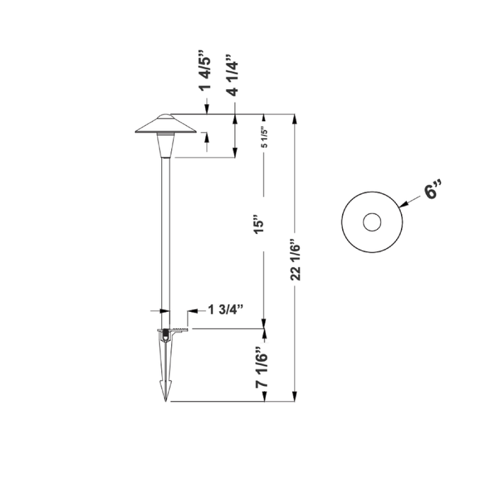 Tapa de luz de camino de aluminio Westgate AA-19L