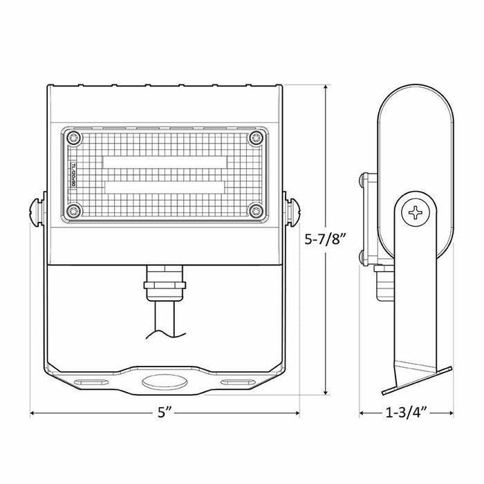 Foco reflector LED extra pequeño Westgate LFX de 15 W con soporte en U, 5000 K