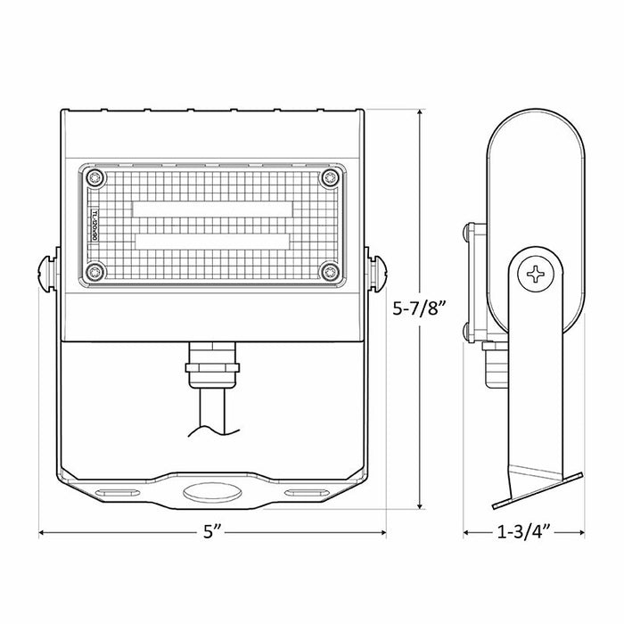Foco reflector LED extra pequeño Westgate LFX de 15 W con soporte en U, 3000 K