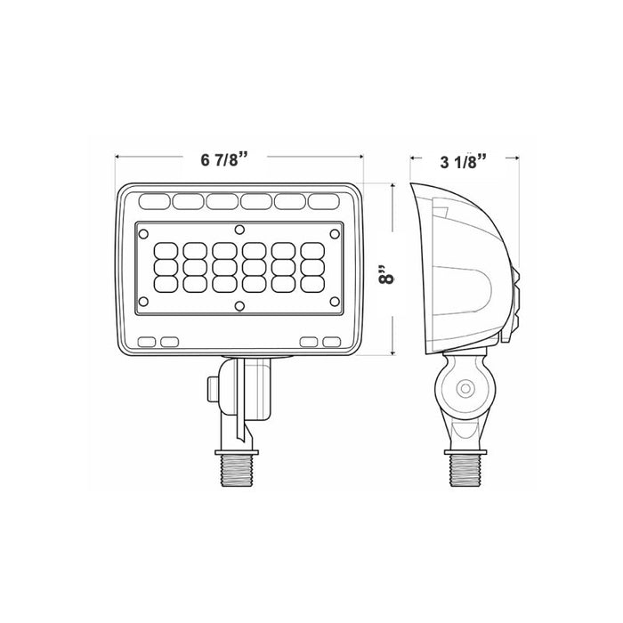 Foco de pared LED integrado Westgate LF4 de 24 W y 12 V, 5000 K