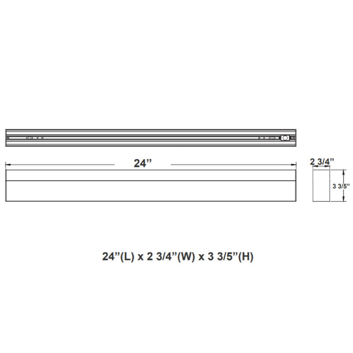Luz lineal LED conectable Westgate SCX de 2 pies y 20 W, CCT, lente PMMA
