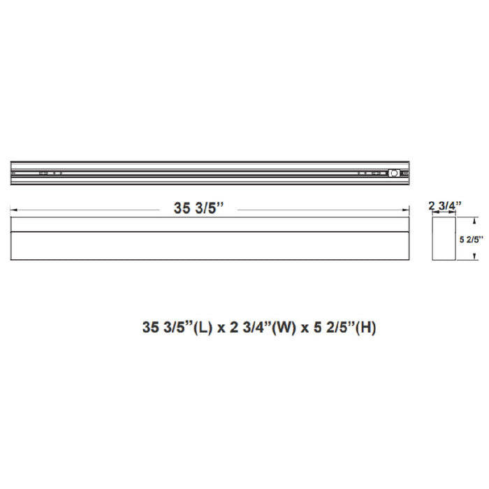 Luz lineal LED conectable Westgate SCX de 3 pies y 30 W, CCT, lente de gota
