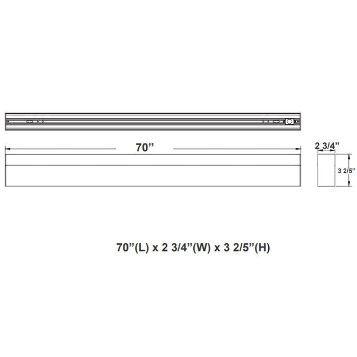 Luces lineales LED Westgate SCX de 6 pies, CCT, lente de caída