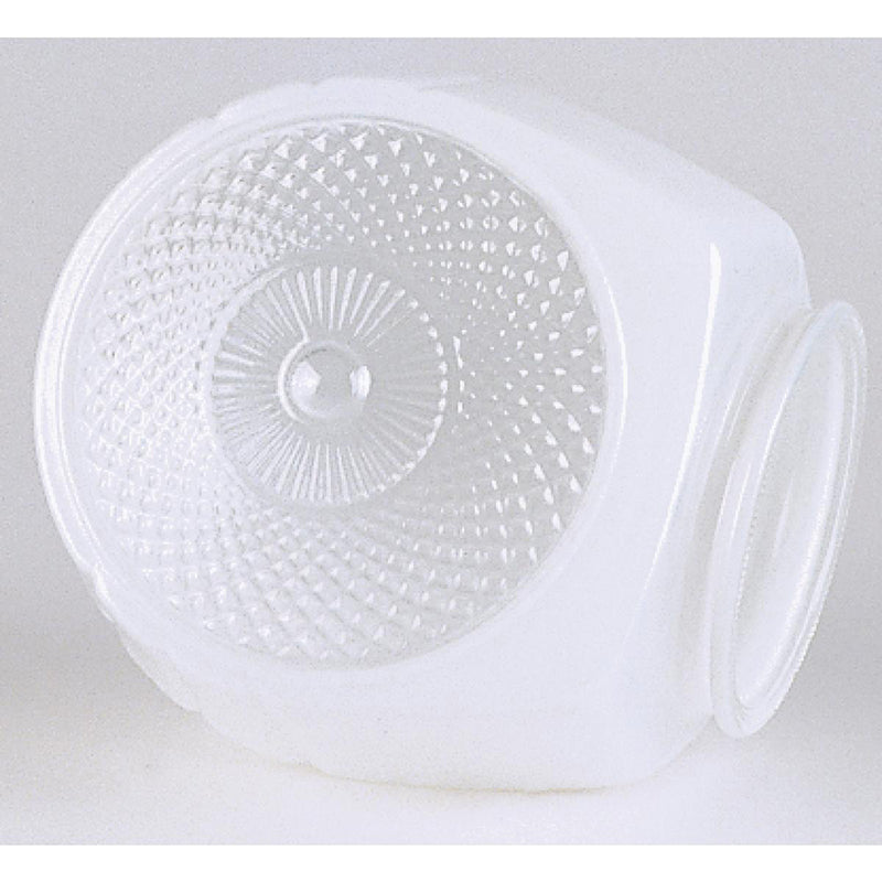 Satco 50-111 3.25" Fitter White/Clear Glass Bath Shade