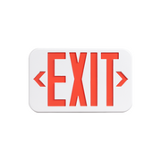 Energetic EXSA-DRG LED Exit Sign with Battery Backup, Single or Double Face, 120/277V, White Finish