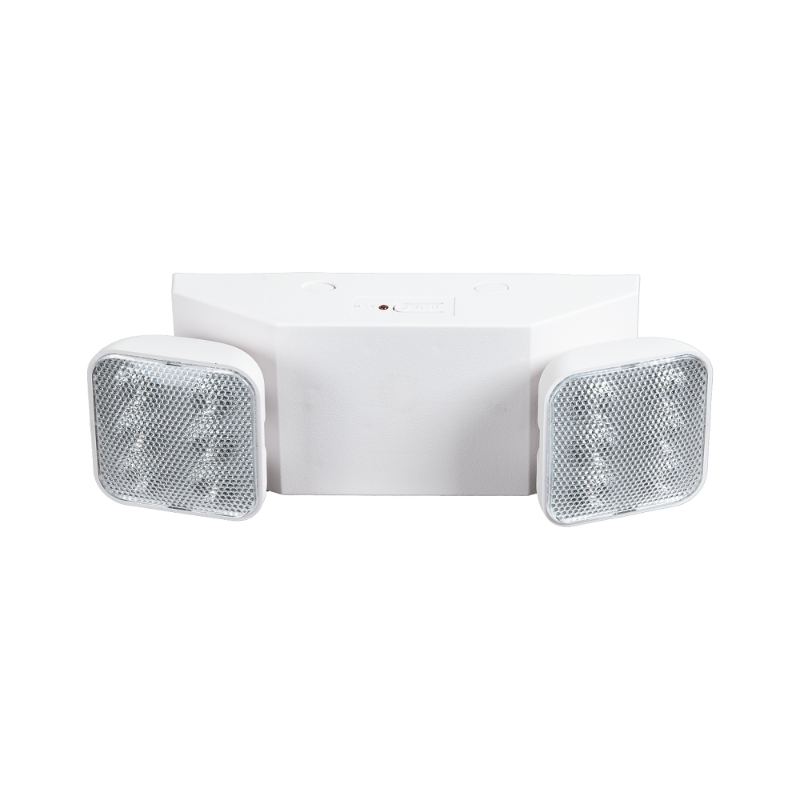 Energetic EXEM-A Dual Head LED Emergency Light with Battery Backup, 120/277V, White Finish