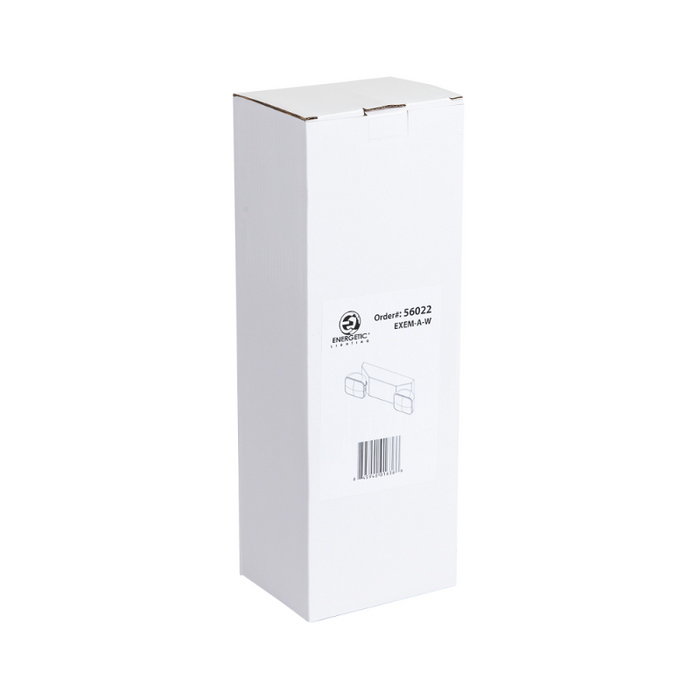 Energetic EXEM-A Dual Head LED Emergency Light with Battery Backup, 120/277V, White Finish