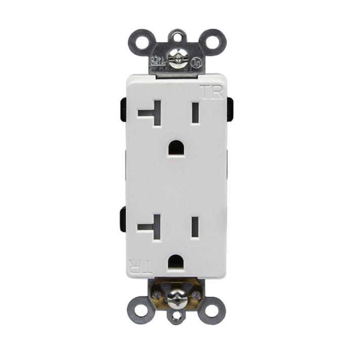Enerlites 63200-TR Industrial Grade Heavy Duty 20A Decorator Tamper Resistant Receptacle