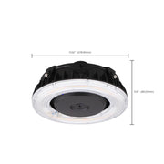 Nuvo 65-630R1 75W LED Canopy Light W/Sensor Port, CCT Selectable, Bronze Finish, 120-277V