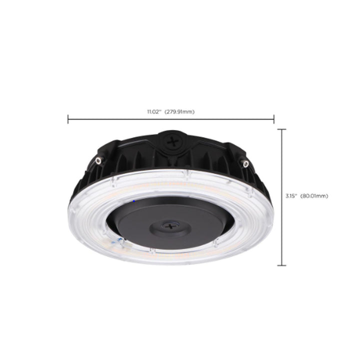 Nuvo 65-630R1 75W LED Canopy Light W/Sensor Port, CCT Selectable, Bronze Finish, 120-277V
