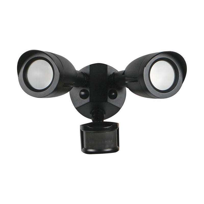 Nuvo 20W 2-Head LED Security Light with Motion Sensor, Black
