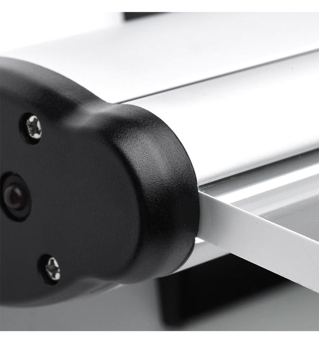 Señal de salida LED Satco 67-111 con iluminación de borde, doble cara con letras rojas, montaje superior, posterior y final