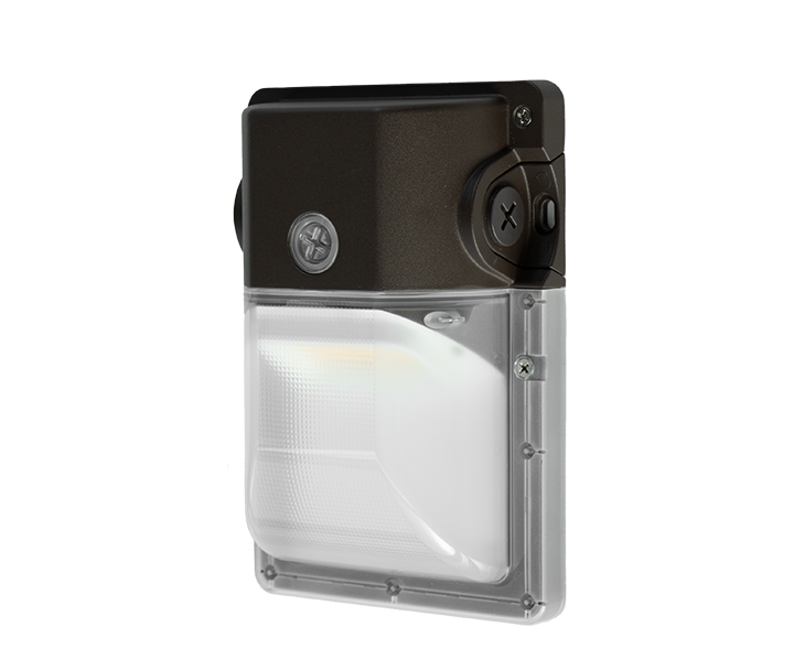 DMWP-GEN2-WM28 Mini Wall Pack, Watt and CCT Selectable, With Daylight Sensor Switch, Up to 4060 Lumens, 120-277V