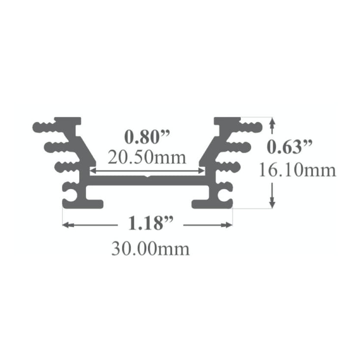 Alberko 703ASL Medium-Sized Low-Profile LED Channel