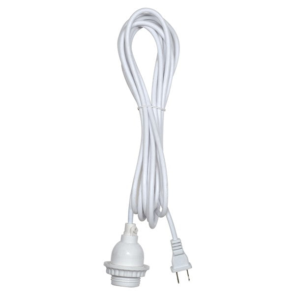Satco 80-2224 Phenolic Keyless Socket With Uno Ring and plug - Prewired