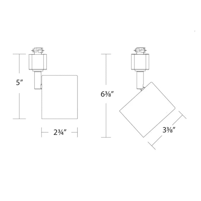 WAC H-8020 Charge 15W LED Track Head, H Track, 5CCT Switchable, 1330 Lumens, 120V, Black