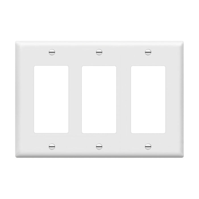 Placa de pared decorativa/GFCI Enerlites 8833 de 3 unidades, blanca