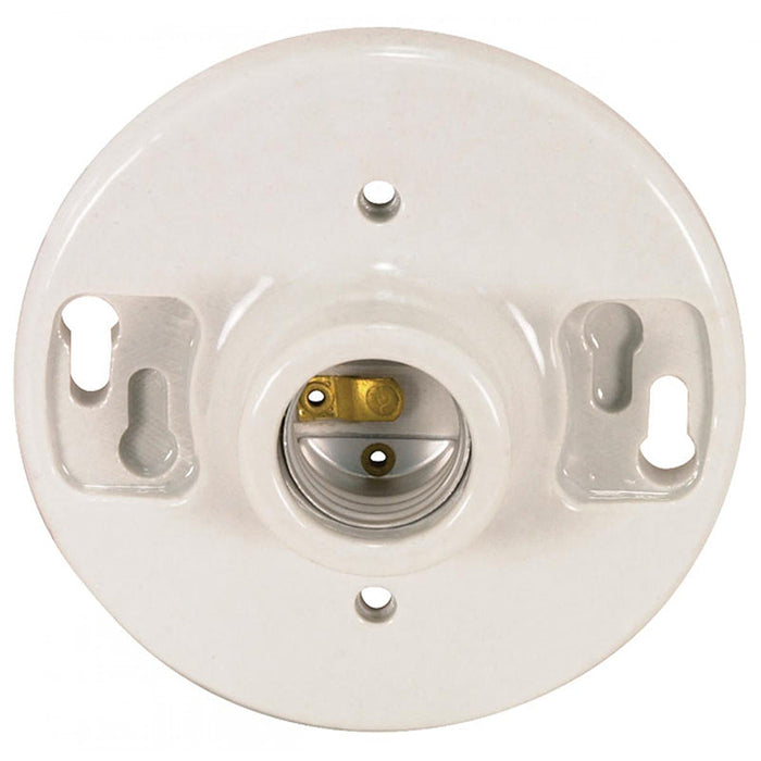 Satco 90-445 Medium Base Glazed Porcelain Ceiling Keyless Receptacle