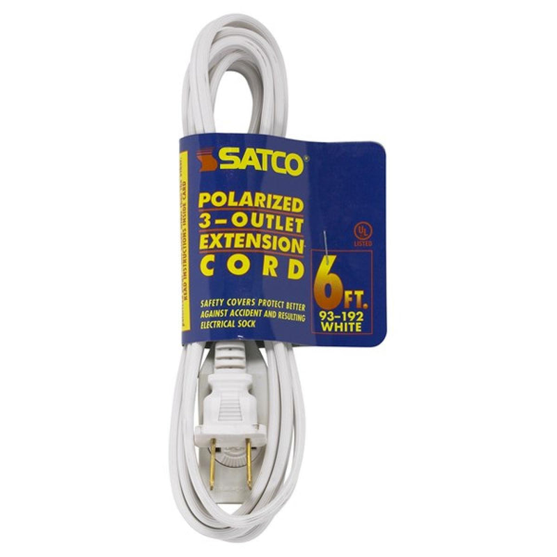 Satco 6-ft 3 Outlet Indoor Extension Cords