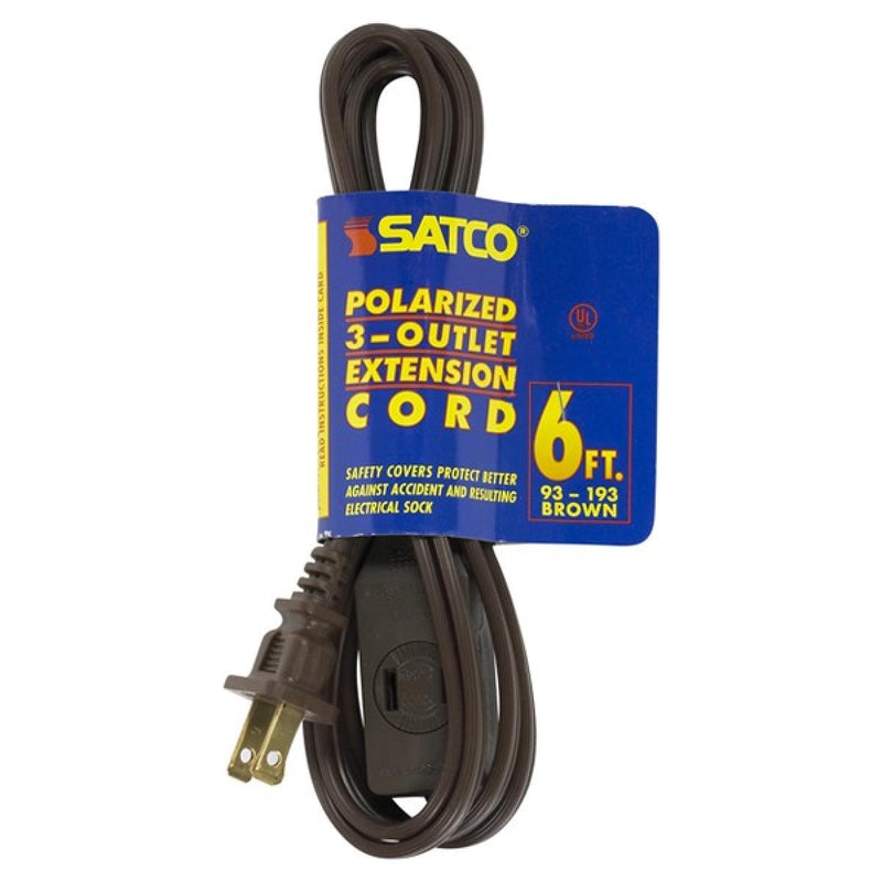 Satco 6-ft 3 Outlet Indoor Extension Cords