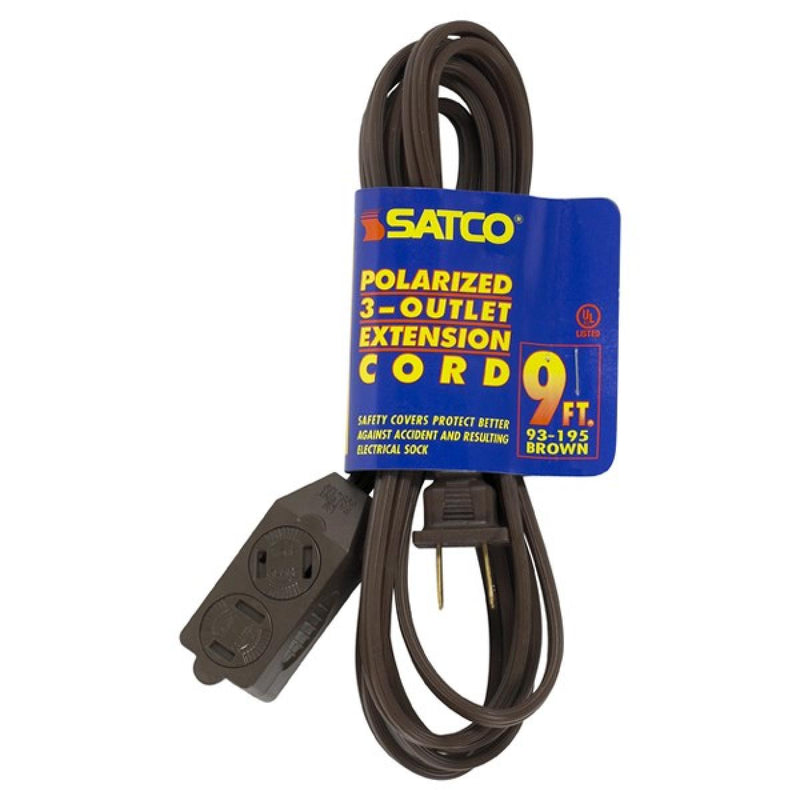 Satco 9-ft 3 Outlet Indoor Extension Cords