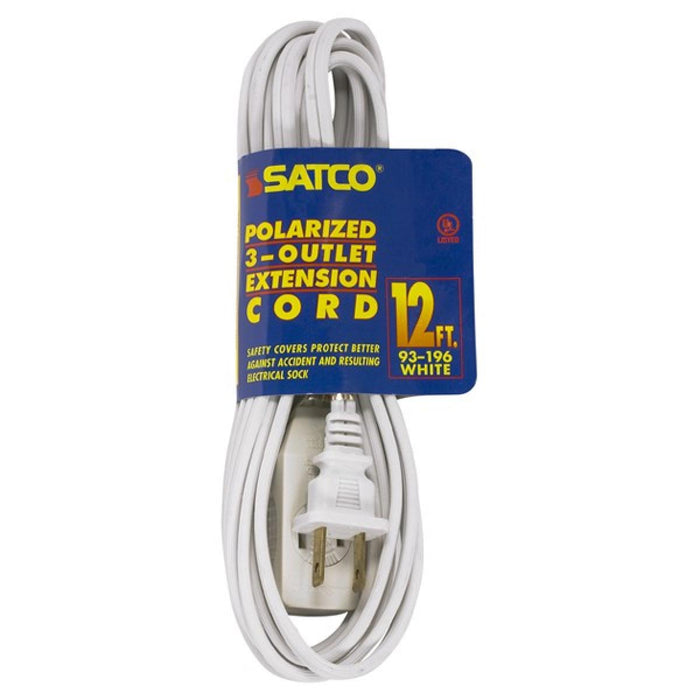 Satco 12-ft 3 Outlet Indoor Extension Cords