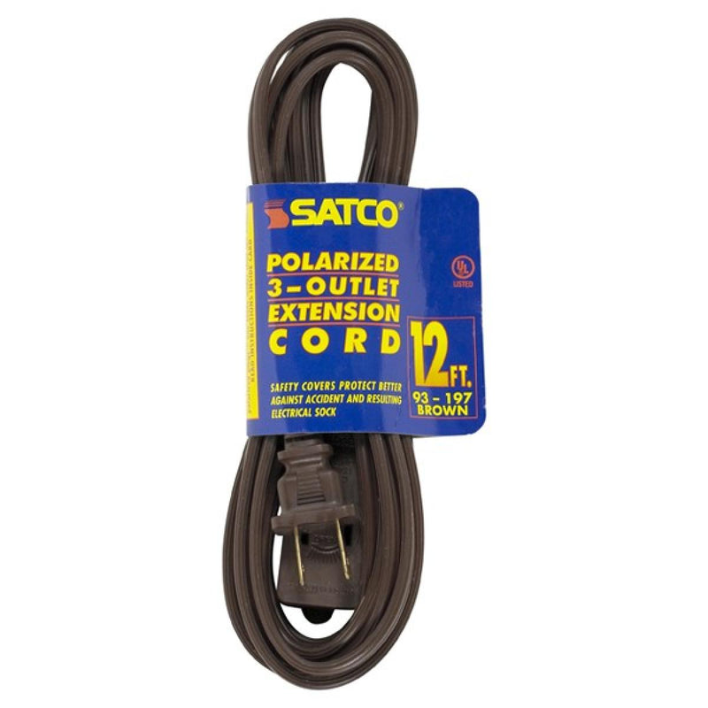 Satco 12-ft 3 Outlet Indoor Extension Cords