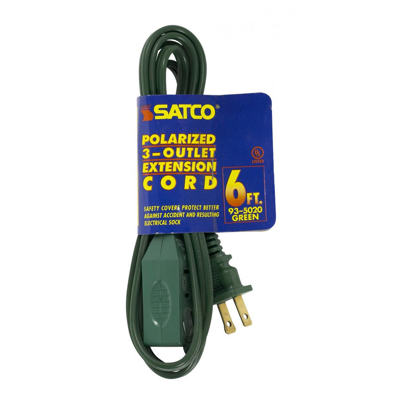 Satco 6-ft 3 Outlet Indoor Extension Cords