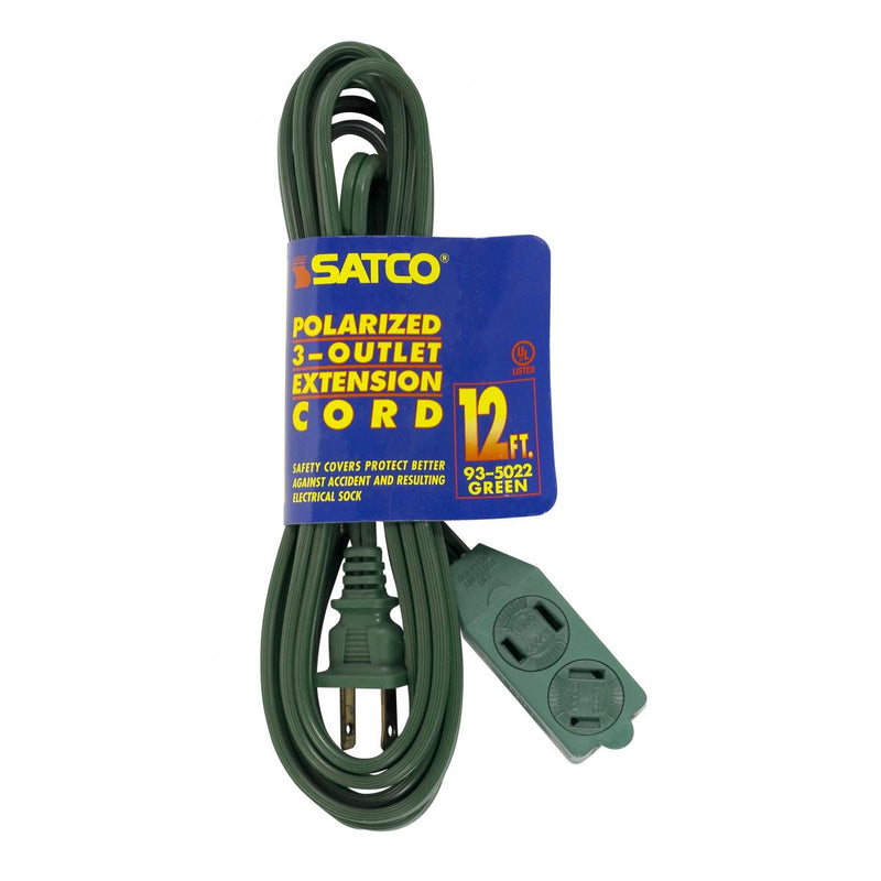 Satco 12-ft 3 Outlet Indoor Extension Cords