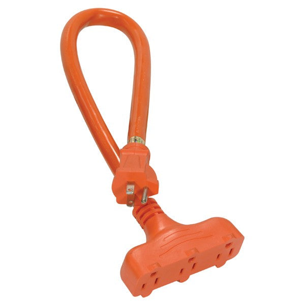 Satco 93-5030 2ft Heavy Duty 3 Outlet Outdoor Extension Cord