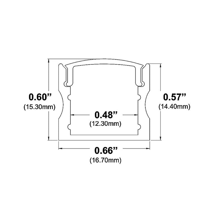 Alberko 971ASL Slimline LED Channel, 8Ft