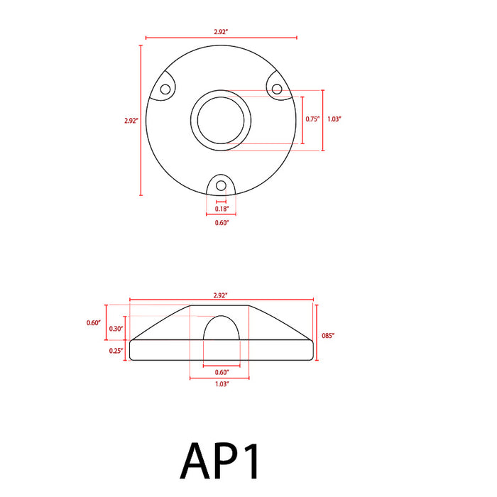 ABBA AP1-TREE MOUNT BRACKET, BROWN