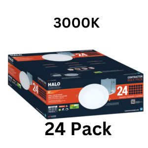 Halo HLBE6 6" Ultra-Slim LED Downlight, New Construction/Remodel Integrated LED Recessed Light Kit, 3000K, 900 Lumens, 120V