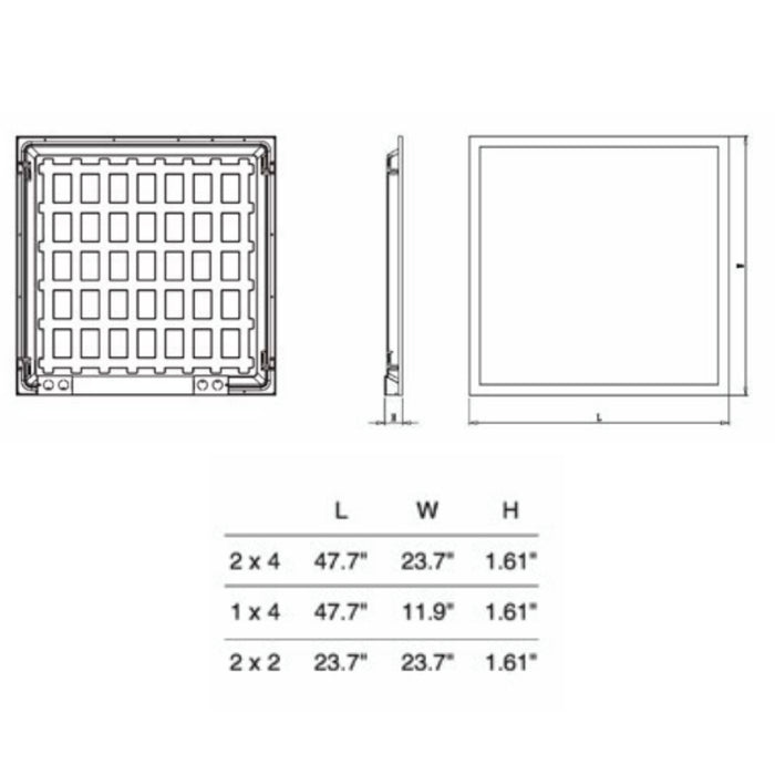 Deco BLP 1x4 LED Back-lit Flat Panel, 5 Power & 5CCT Selectable, Up to 5000 lm, 120-277V, 6-Pack