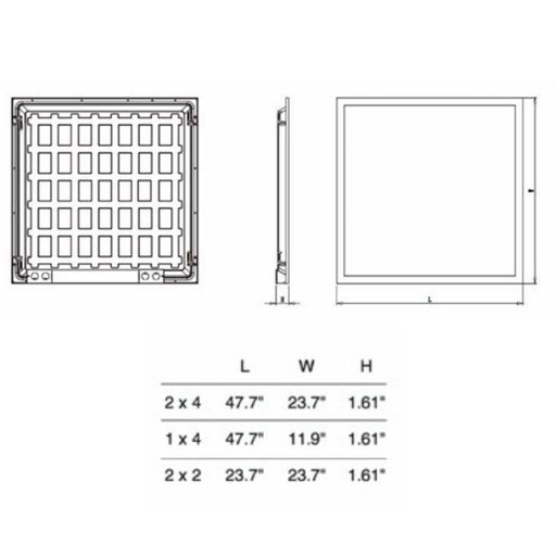 Deco BLP 2x2 LED Back-lit Flat Panel, 4 Power & 5CCT Selectable, Up to 5000 lm, 120-277V, 6-Pack