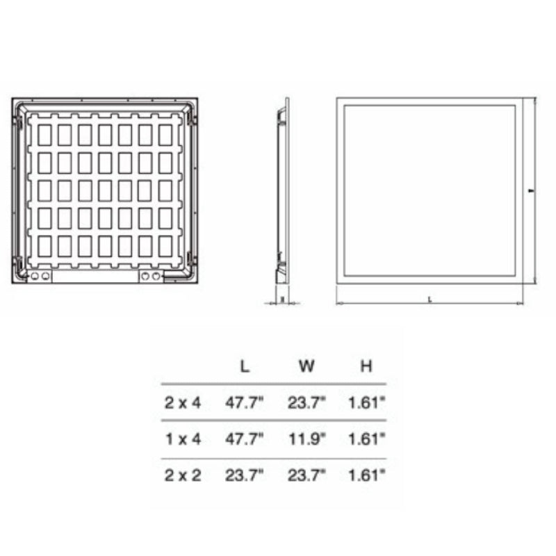 Deco BLP 2x4 LED Back-lit Flat Panel, 3 Power & 3CCT Selectable, Up to 9000 lm, 120-277V, 4-Pack