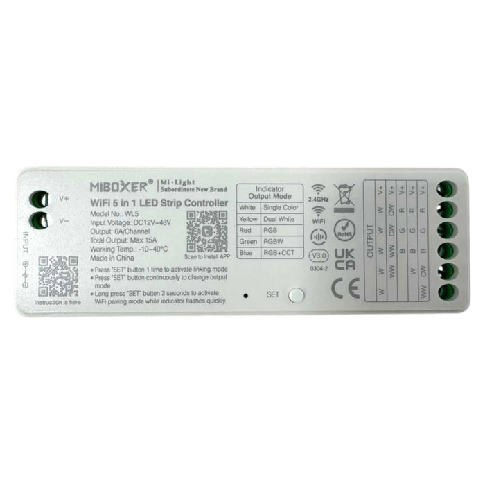 BN273 MiBoxer WL5 WiFi 5-in-1 LED Strip Controller | Tuya Smart App + 2.4G RF