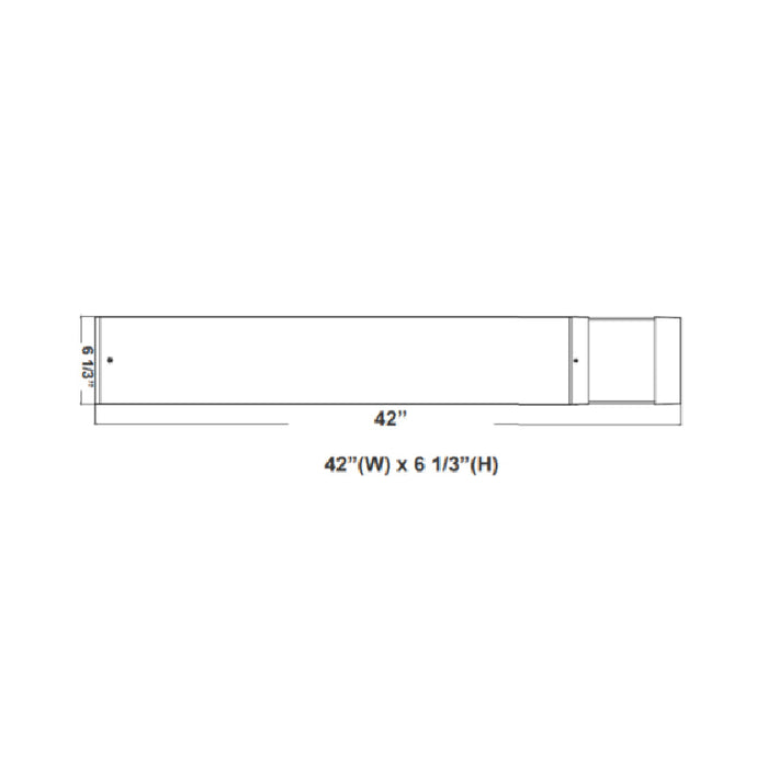 Baliza LED Westgate BOL de 42" con parte superior plana y cuadrada, reflector cónico y lente transparente