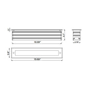 Westgate CIGL-20-MCT 20" 10W LED Linear Architectural Inground Lights, 3CCT Selectable, 860 Lumens